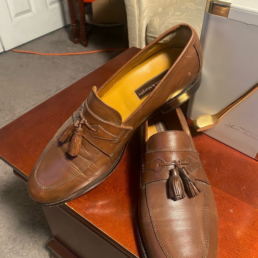 Johnston & Murphy brown loafers size 9 Pristine - Picture 5 of 6